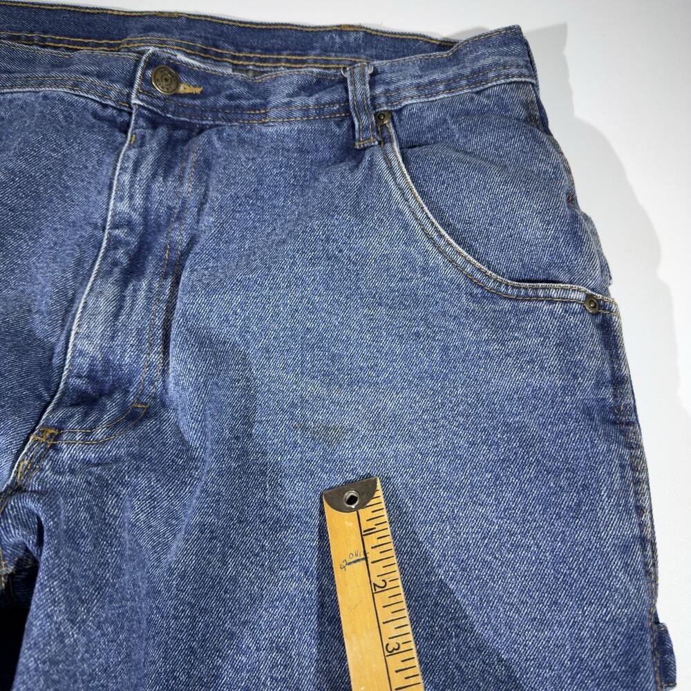 Lakin & McKey Trading Co. Flannel Fleece Lined Carpenter Jeans 36x30 Medium Blue - Picture 13 of 13